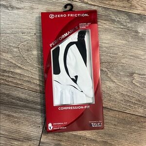Men's White Compression-Fit Gloves